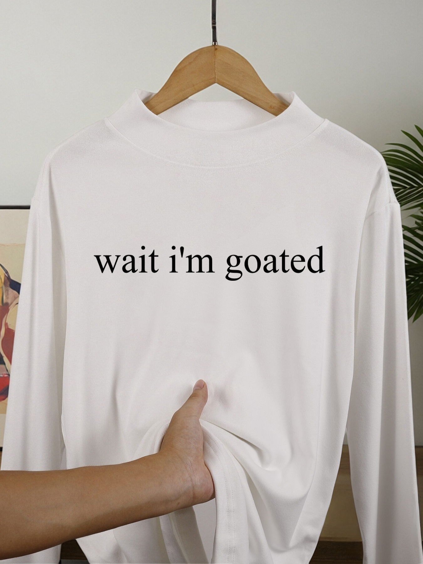 Warm Winter Clothing - Wait I'M Goated Letter Printed Men'S