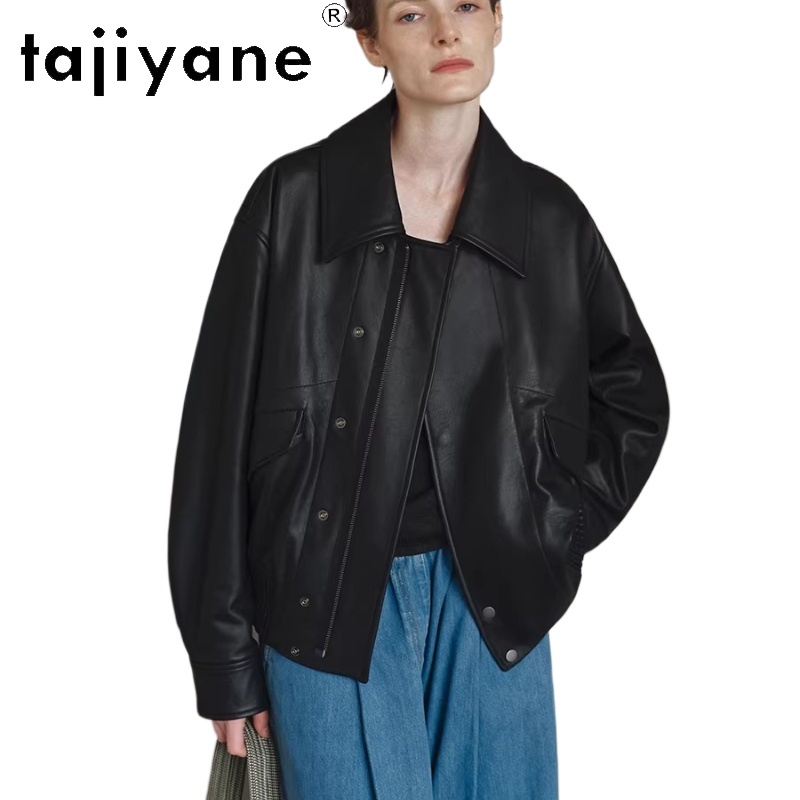 TAJIYANE 100% Real baby cow le - Quality Winter Clothing Jacket reseña y precio