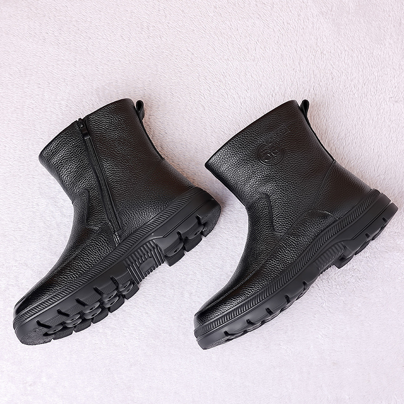 Mens High Top Leather Snow Boo - Snow Boot Fur Lined reseña y precio