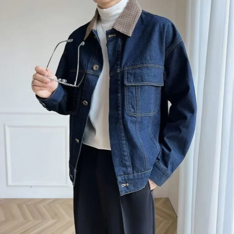 Men's Denim Jacket Trendy High - Quality Winter Clothing Jacket reseña y precio