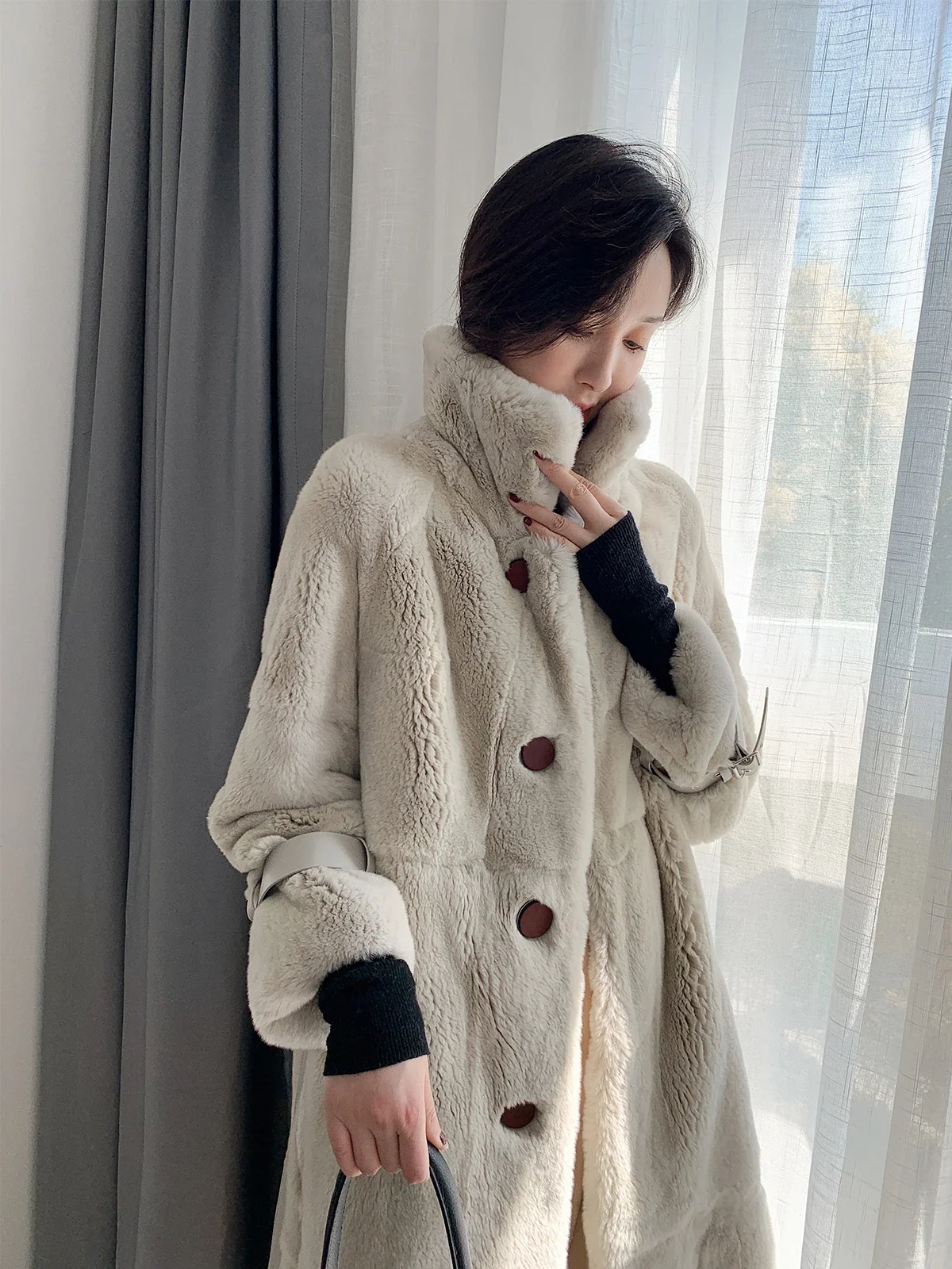 High Quality Real Rex Rabbit F - Quality Winter Clothing Jacket reseña y precio