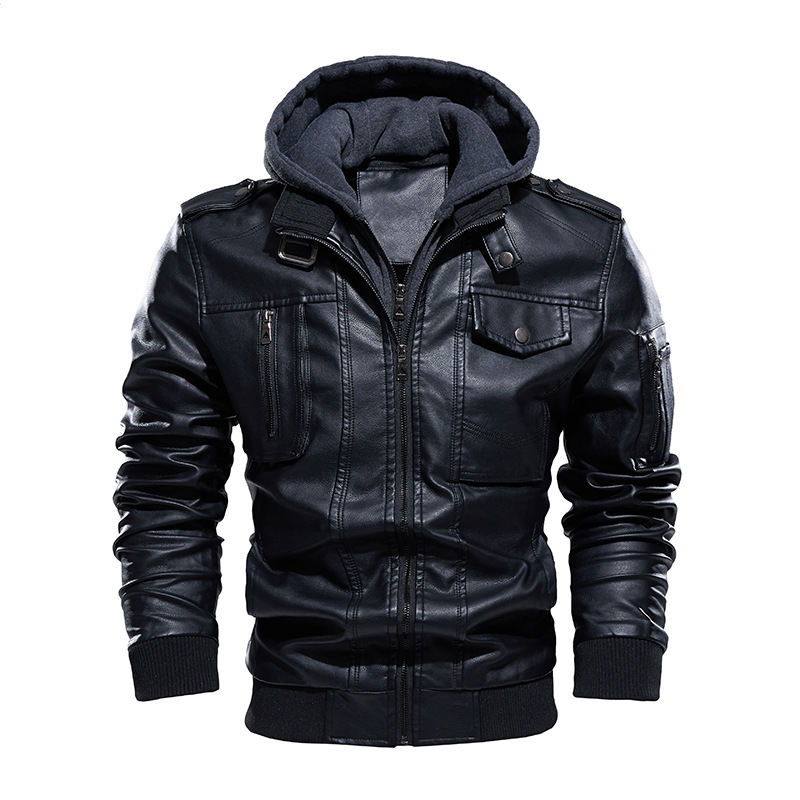 Winter Men's Leather Jacket Hi - Quality Winter Clothing Jacket reseña y precio