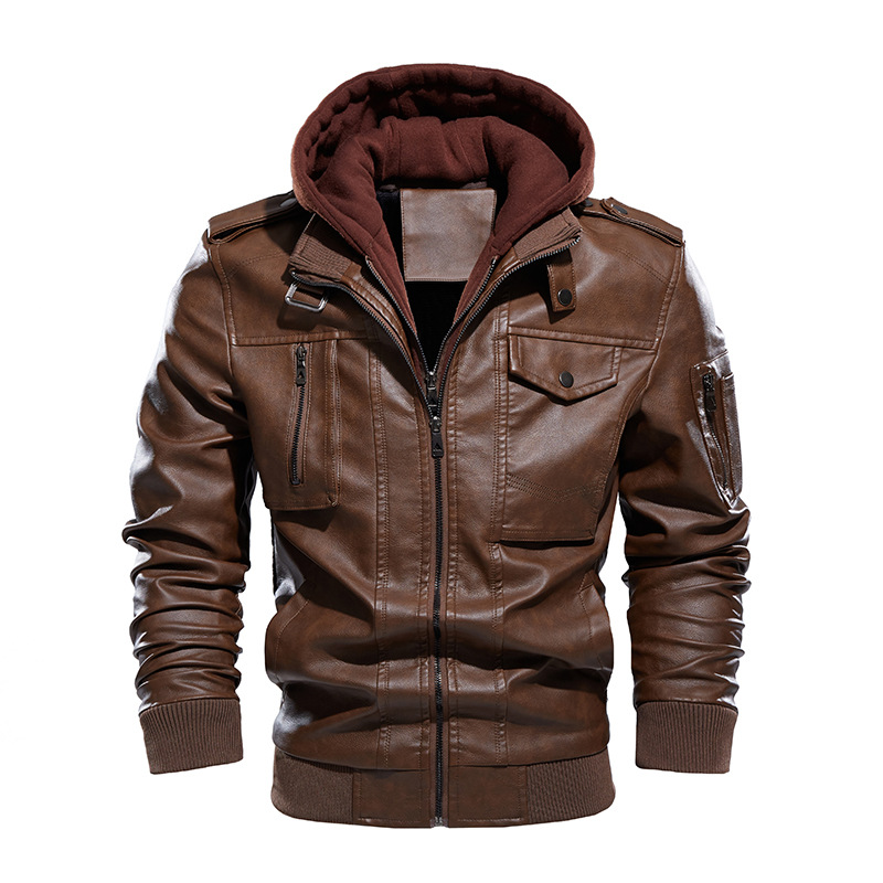 Winter Men's Leather Jacket Hi - Quality Winter Clothing Jacket reseña y precio
