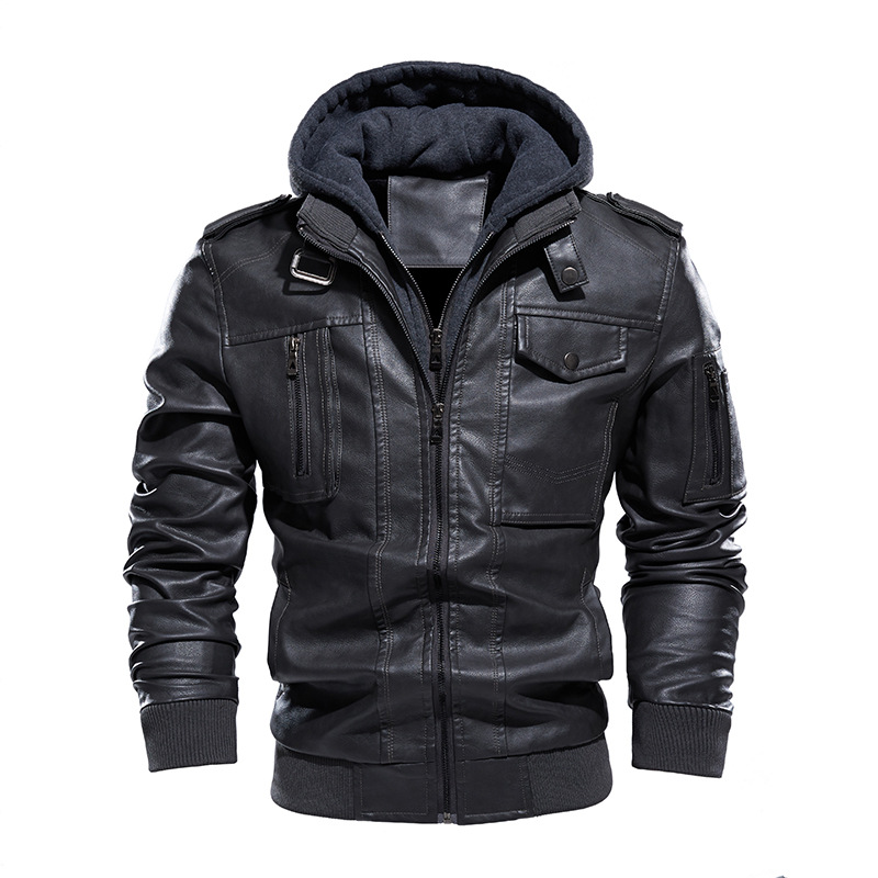 Winter Men's Leather Jacket Hi - Quality Winter Clothing Jacket reseña y precio