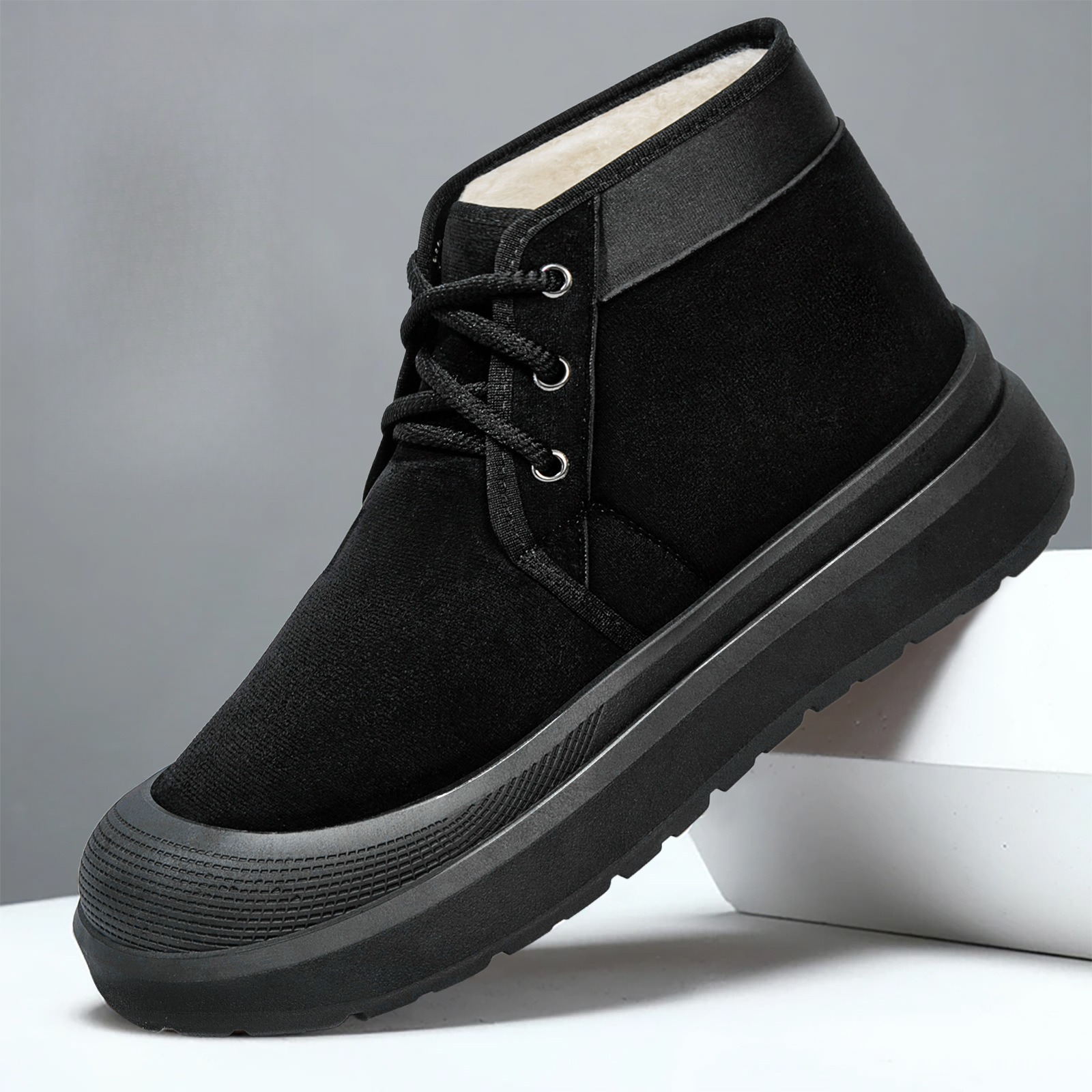 Winter Men's Snow Boots Warm F - Snow Boot Fur Lined reseña y precio