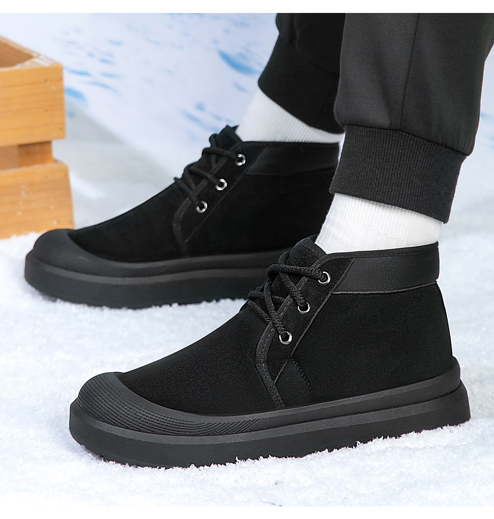 Winter Men's Snow Boots Warm F - Snow Boot Fur Lined reseña y precio