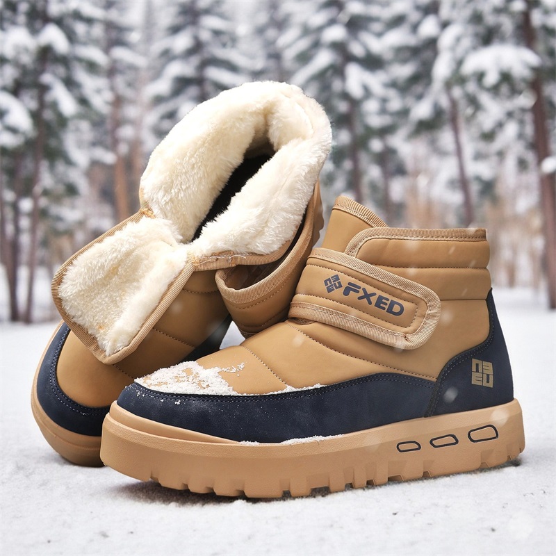 Autumn and Winter Warm Fur Men - Snow Boot Fur Lined reseña y precio