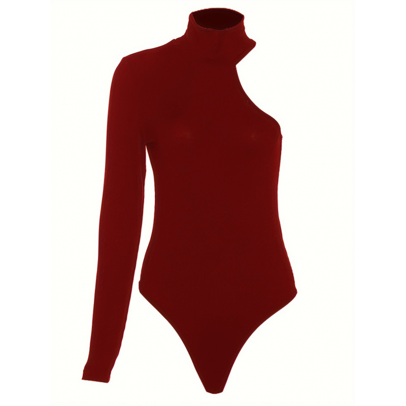 Solid Asymmetric One Shoulder  - Winter Clothing For reseña y precio