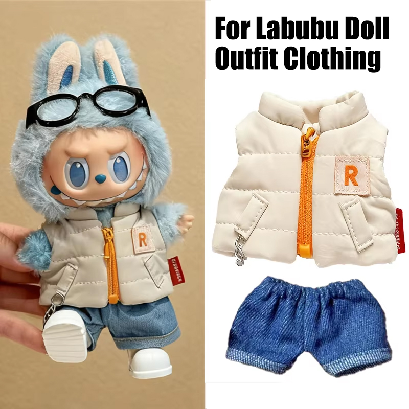 For 15 17cm Labubu Doll Solid  - Winter Clothing Baby reseña y precio