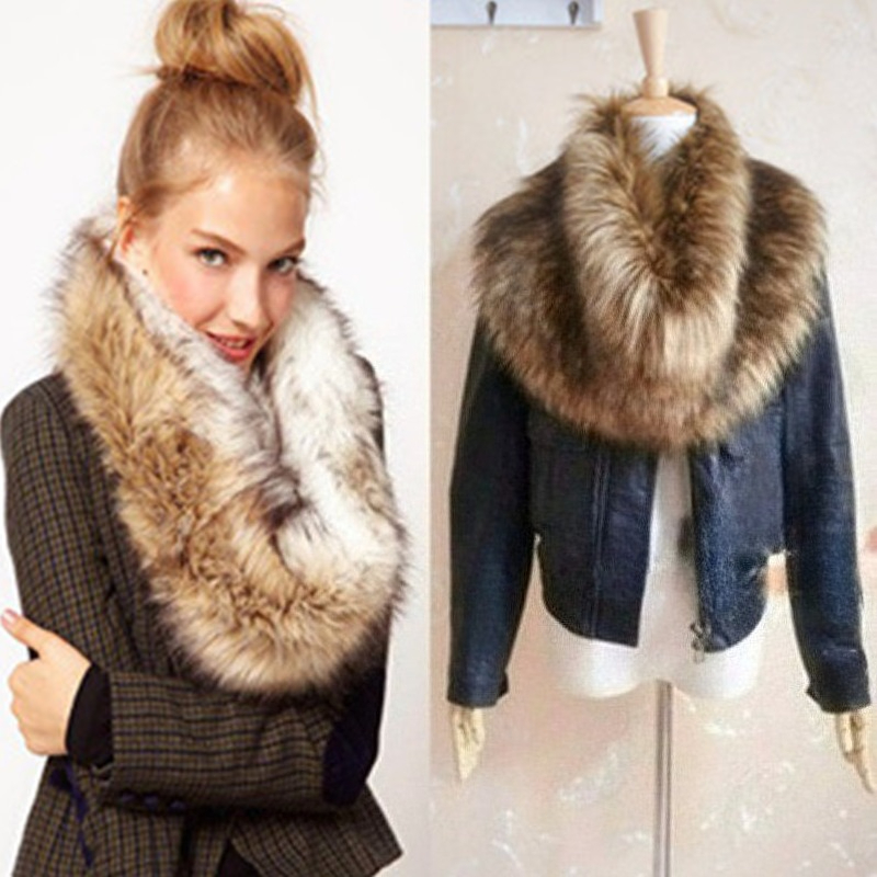 Women Faux Fox Fur Long Scarf  - Warm Winter Clothing reseña y precio