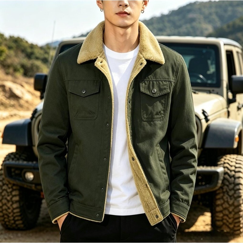 New Fashion Men Fleece Warm Wi - Quality Winter Clothing Jacket reseña y precio