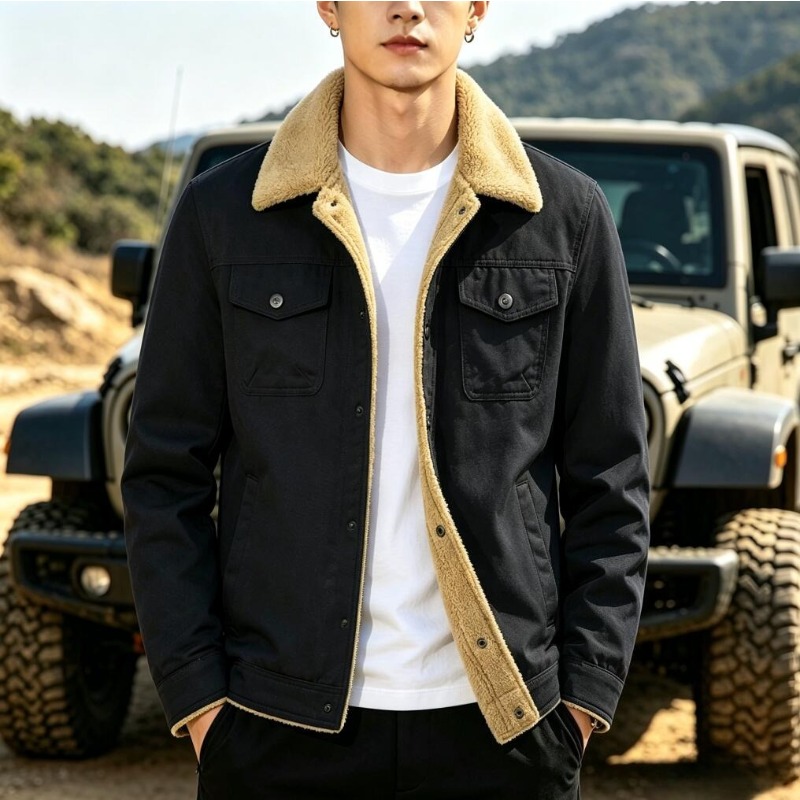 New Fashion Men Fleece Warm Wi - Quality Winter Clothing Jacket reseña y precio