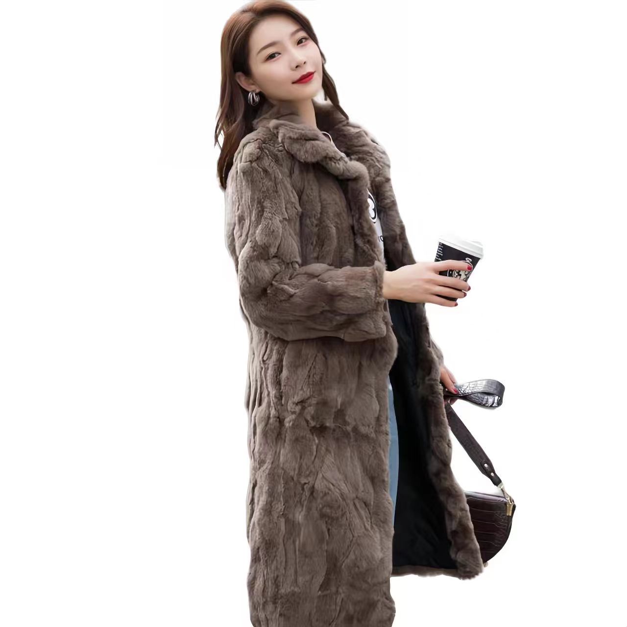 Real Rex Rabbit Fur Coat for W - Quality Winter Clothing Jacket reseña y precio